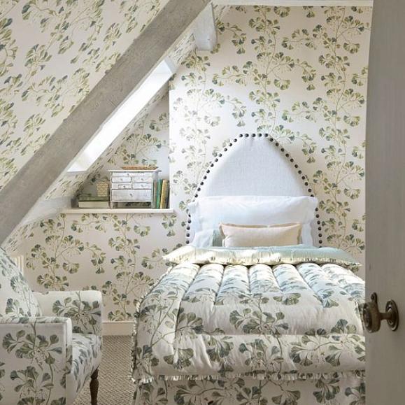 Обои Colefax and Fowler W7004-01 Greenacre Forest Green