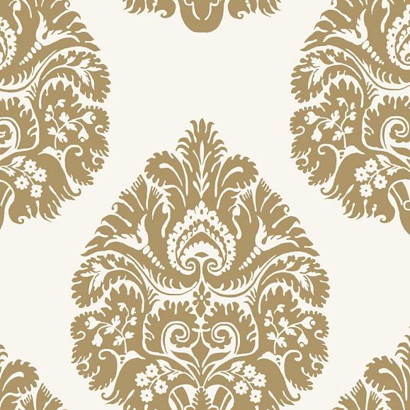 Обои York KT2141 Teardrop Damask Gold