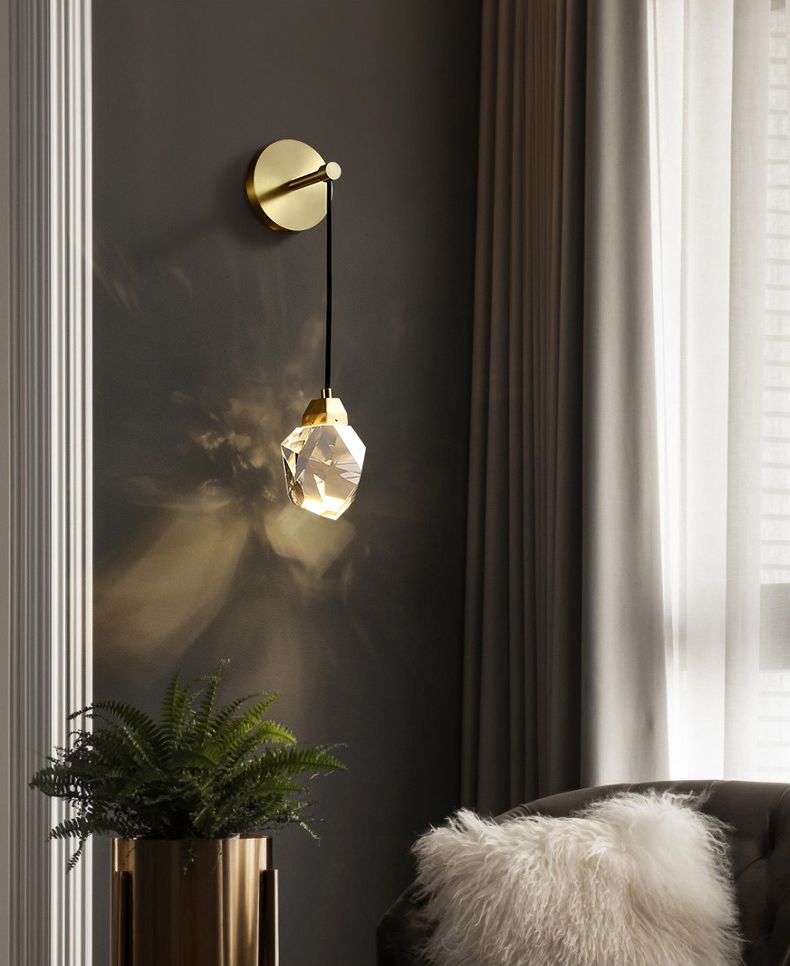 Бра DeLight Collection Crystal rock II 9701W brass