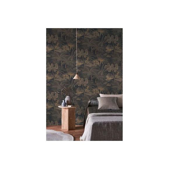 Обои Casamance 76141222 Baharia Anthracite/doré