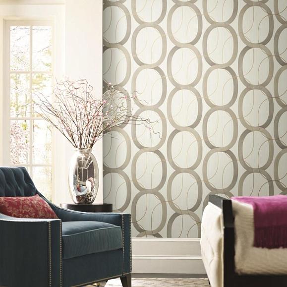 Обои York OS4211 Interlock Light Taupe