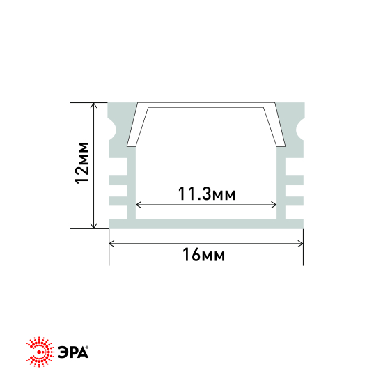 Комплект с накладным анодированным профилем ЭРА 1612 Б0039462