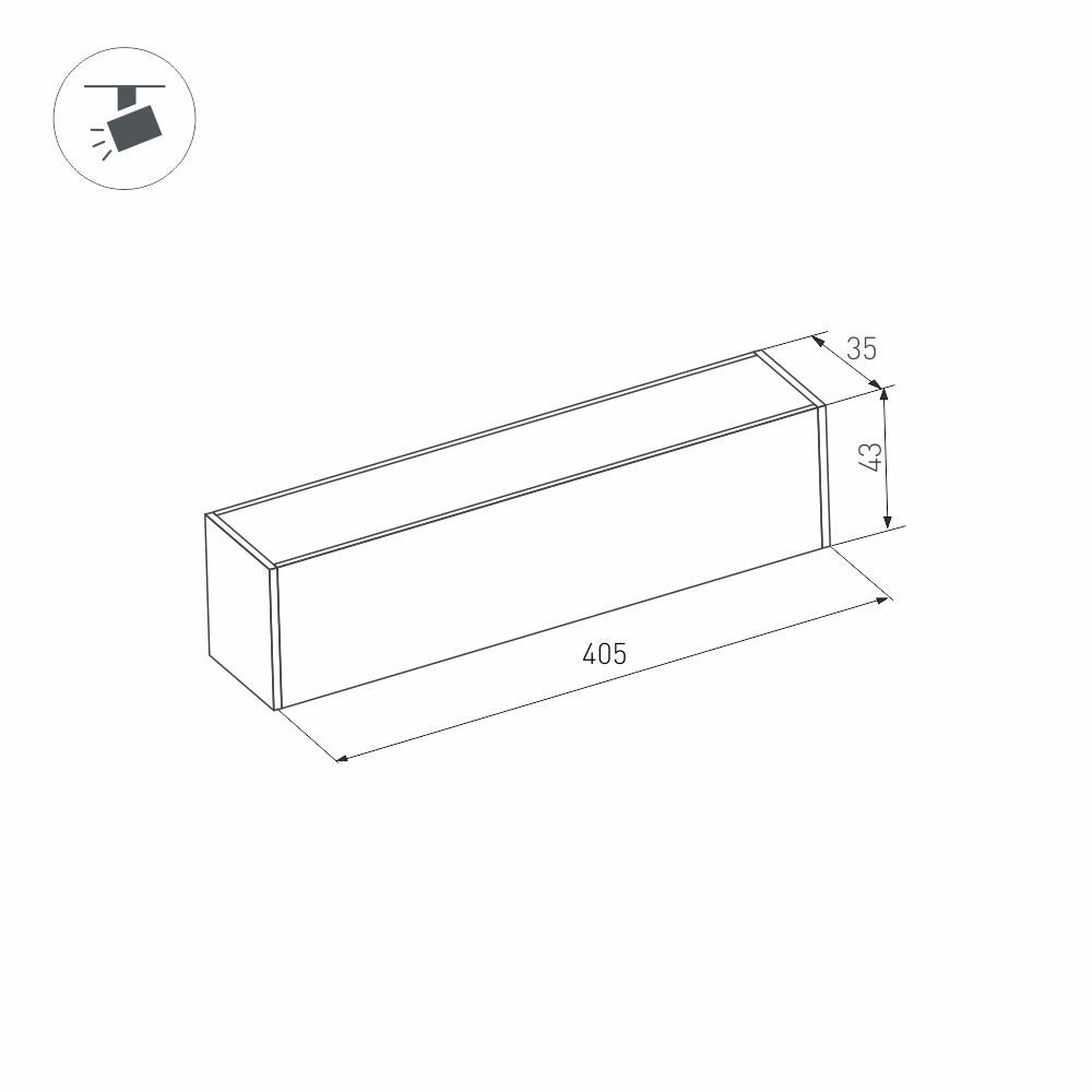 Трековый магнитный светильник Arlight MAG-FLAT-45-L405-12W Warm3000 (WH, 100 deg, 24V, DALI) 046578