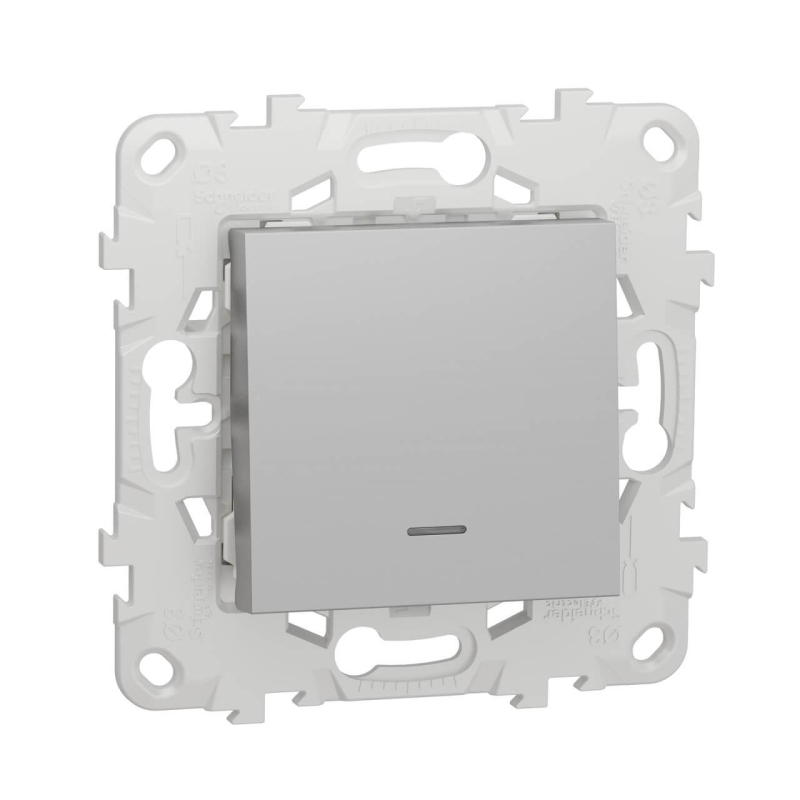 Переключатель одноклавишный с подсветкой Schneider Electric Unica New NU520330N