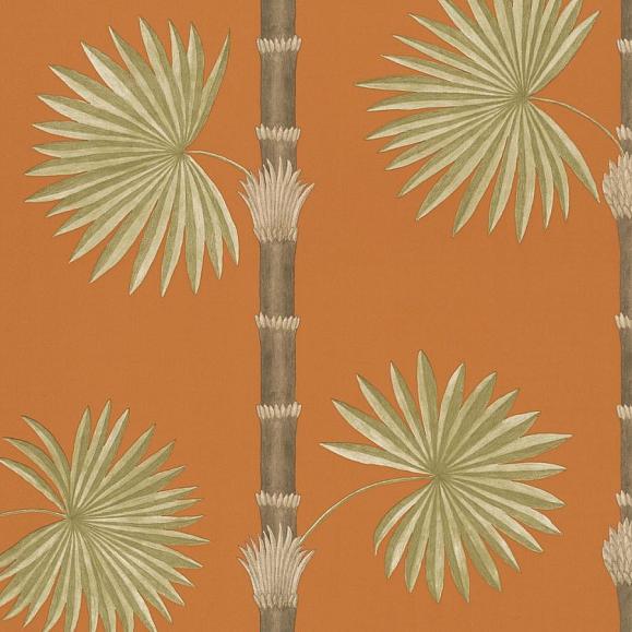 Обои Paint & Paper Library 0360HABURNT Hardy Palm Burnt Orange