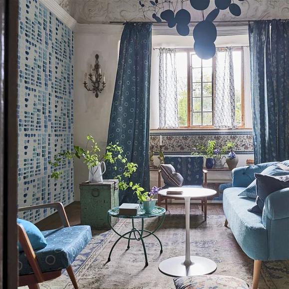 Обои John Derian PJD6020/03 Mixed Tones Indigo