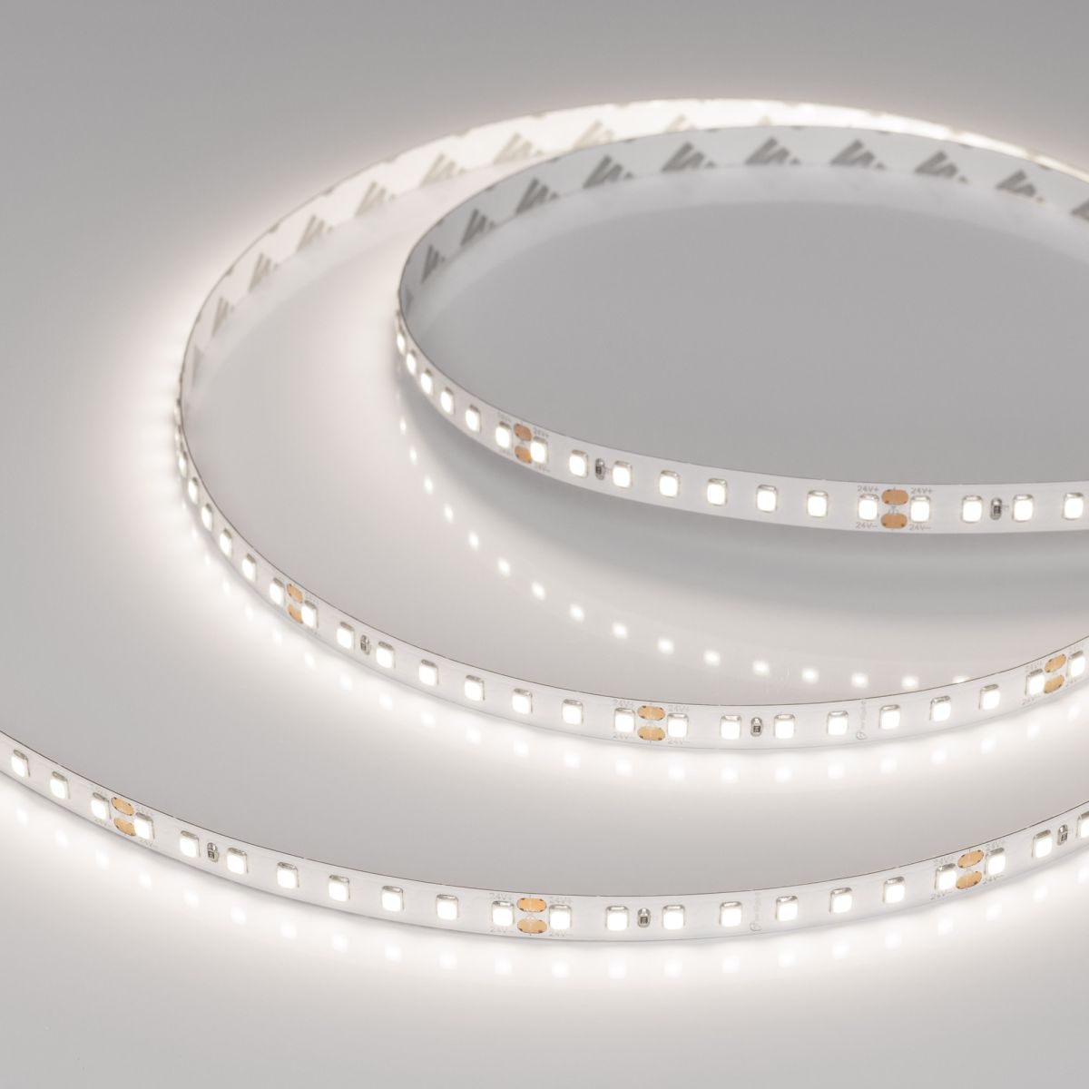 Светодиодная лента Arlight RT-A128-8mm 24V Day5000 (10 W/m, IP20, 5m) (высок.эфф.150 лм/Вт) 038756(1)