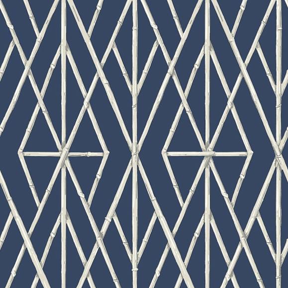 Обои York CV4449 Riviera Bamboo Trellis Navy