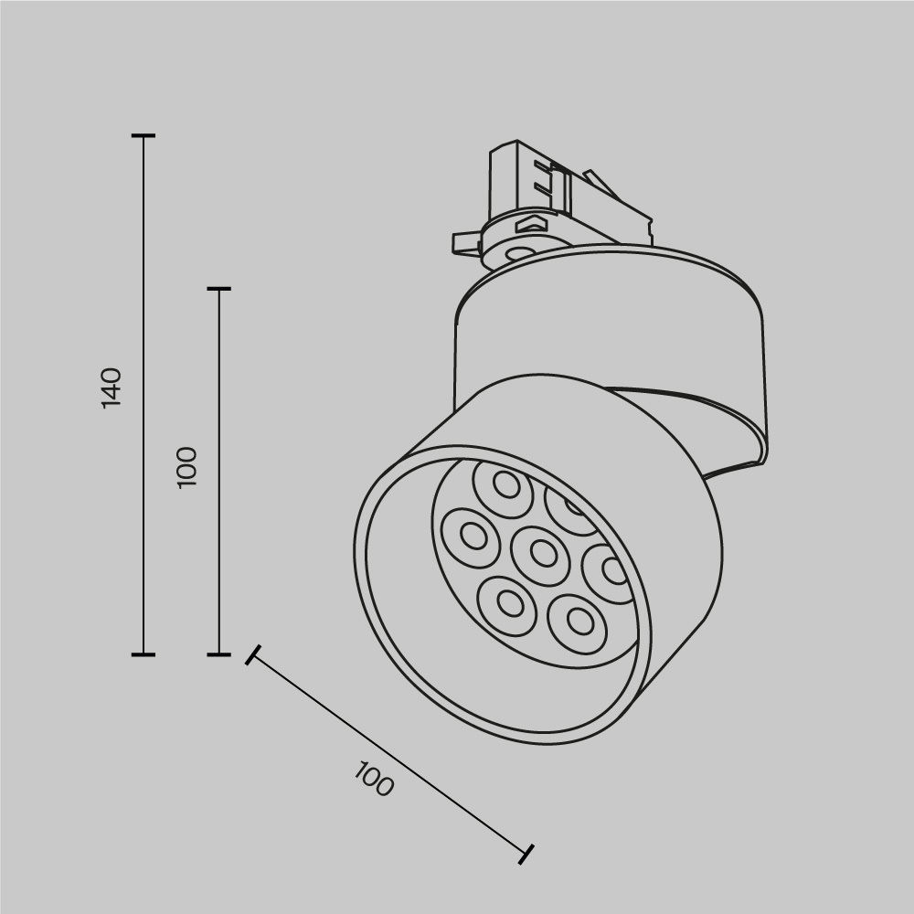 Трековый трехфазный светильник Maytoni Alfa TR199-3-15W2.7K-M-W