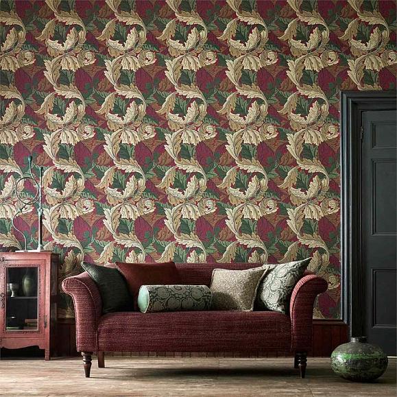 Обои Morris 216439 Acanthus Madder/Thyme