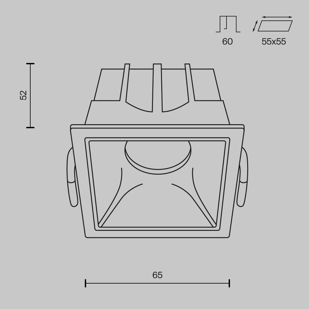 Встраиваемый светильник Maytoni Technical Alfa LED DL043-01-10W4K-SQ-WB