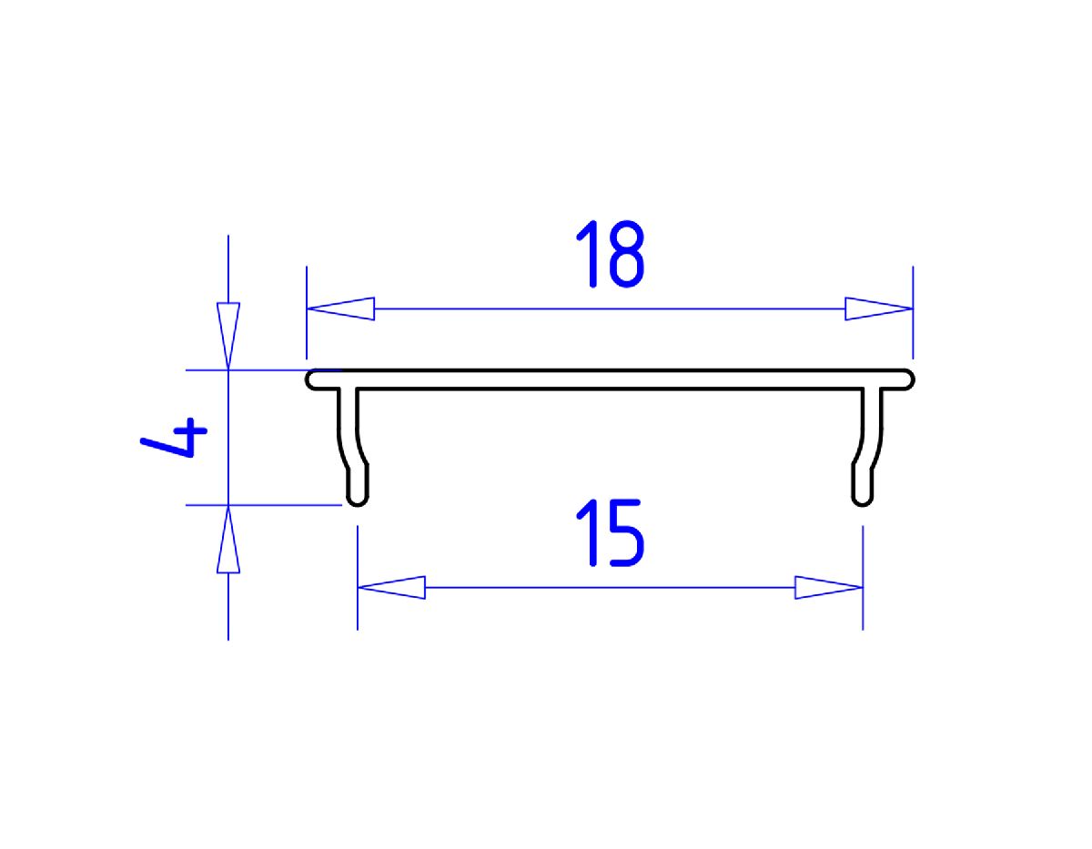 Алюминиевый накладной профиль Ambrella Light Alum Profile GP1500AL