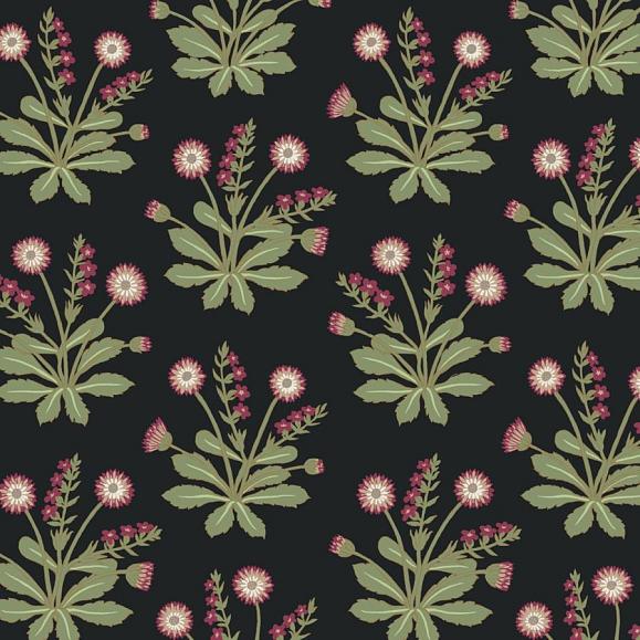 Обои York AC9152 Meadow Flowers Black/Rose