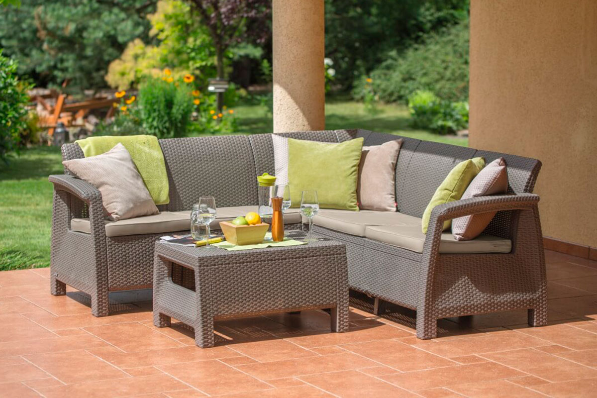 Комплект мебели Corfu Relax Set, капучино