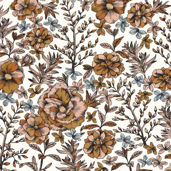 Обои Caselio NGR103060333 Jardin de Beauregard Blanc orange