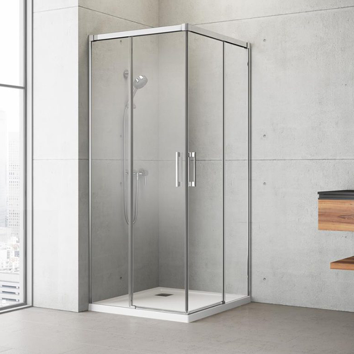 Radaway Idea KDD Душевая дверь 100см, раздвижная, левая, стекло прозрачное, покрытие Easy Clean, профиль: хром