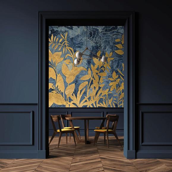Панно Casamance 75651934 Fleur De Lune Marine/doré