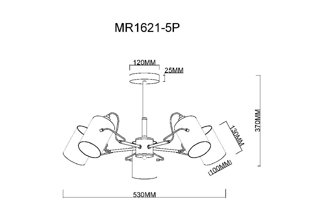 Люстра на штанге MyFar Sara MR1621-5P