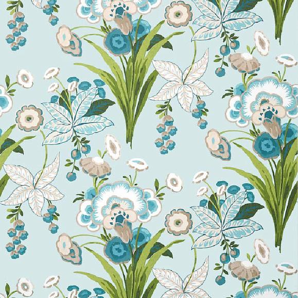 Обои Thibaut T20855 Pasadena Spa Blue