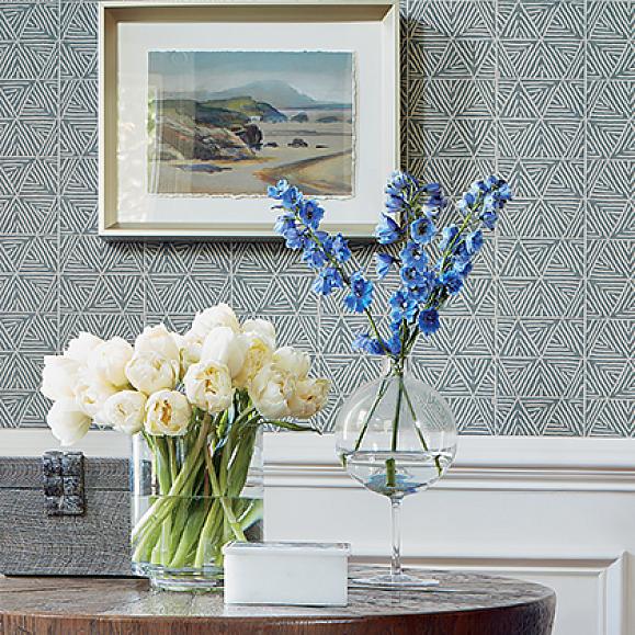 Обои Thibaut T10207 Mombasa Slate Blue