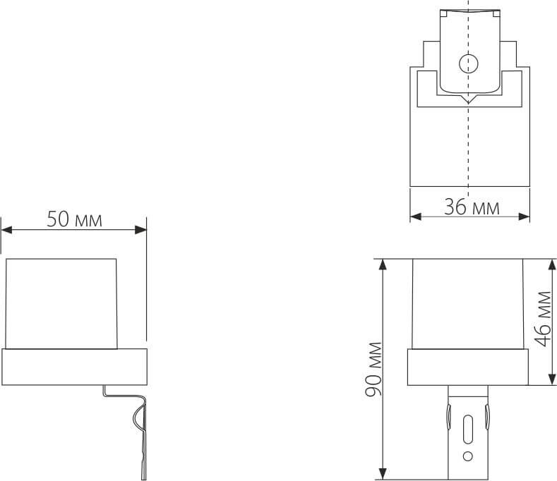 Датчик освещенности SNS-L-06 1200W IP44 Белый 4690389032011