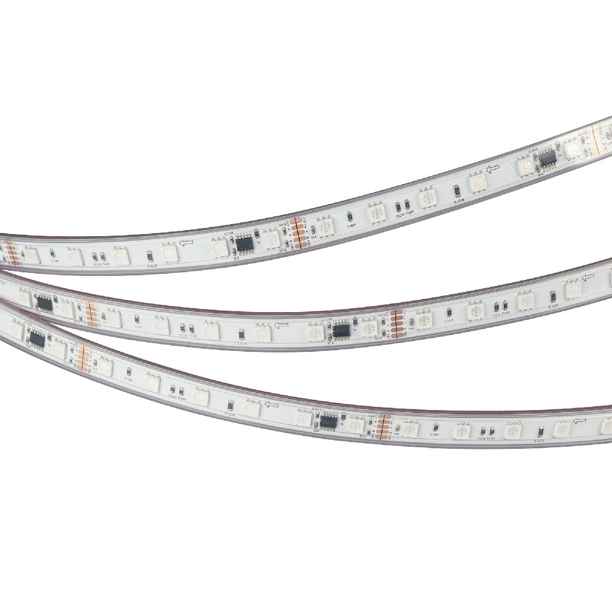 Светодиодная герметичная лента Arlight DMX-PS-B60-12mm 24V RGB-PX6 (14 W/m, IP67, 5060, 5m) 039182