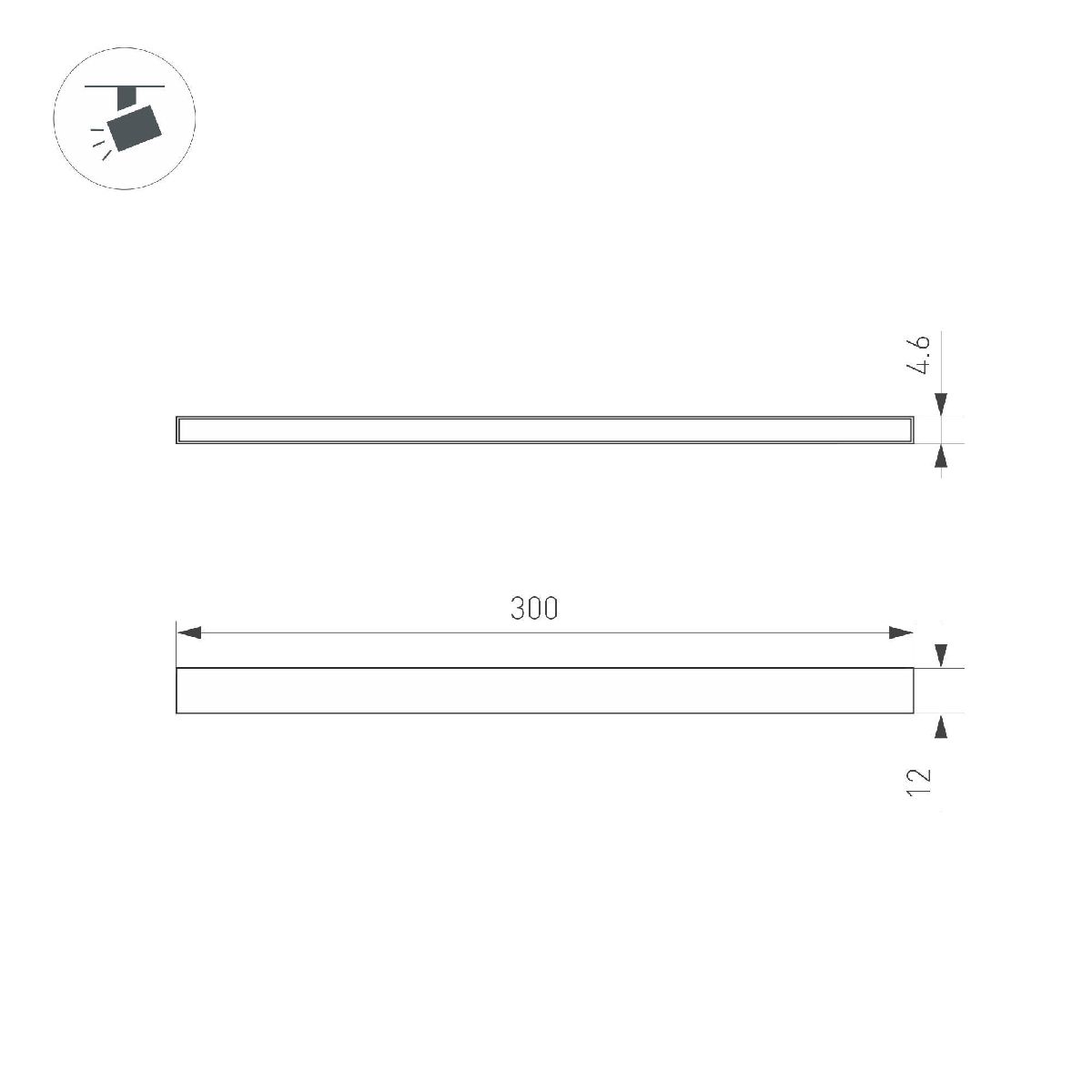 Трековый магнитный светильник Arlight MAG-MICROCOSM-STRIP-L300-5W Warm3000 (BK, 100 deg, 24V) 043265