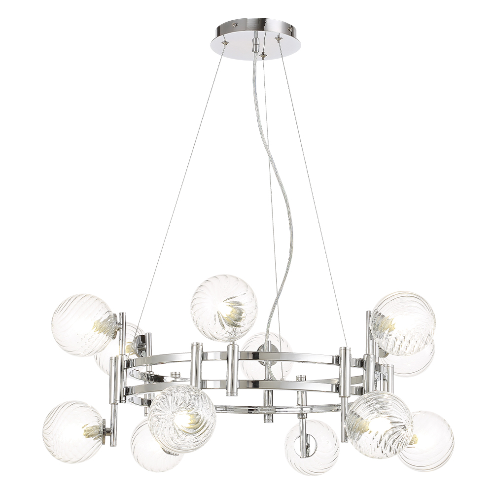 Подвесная люстра Crystal Lux LUXURY SP12 CHROME