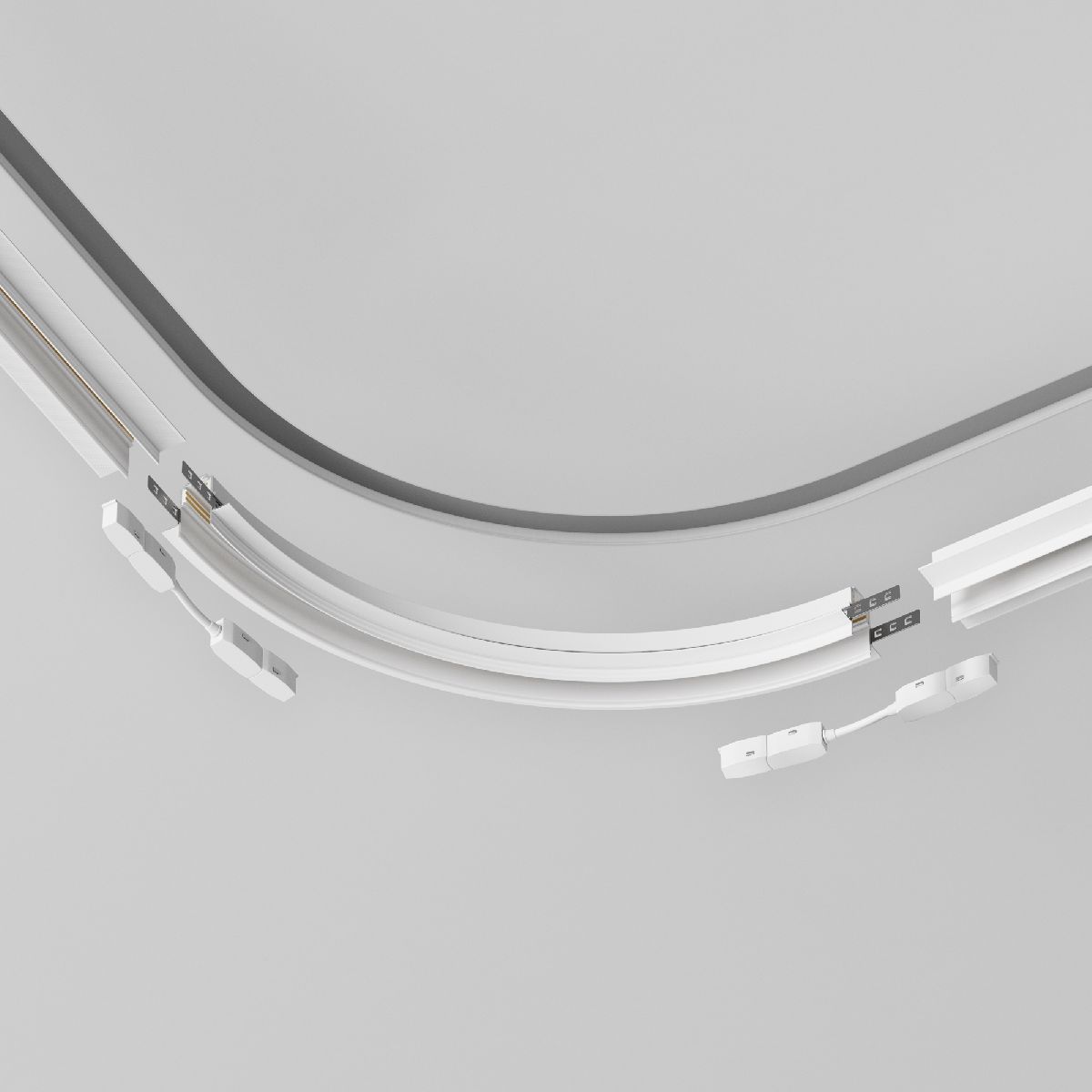 Коннектор радиусный встраиваемый Maytoni Magnetic track system Exility TRA044-angle-W