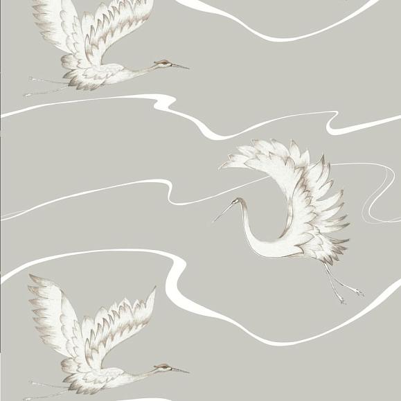 Обои York BW3872 Soaring Cranes Taupe