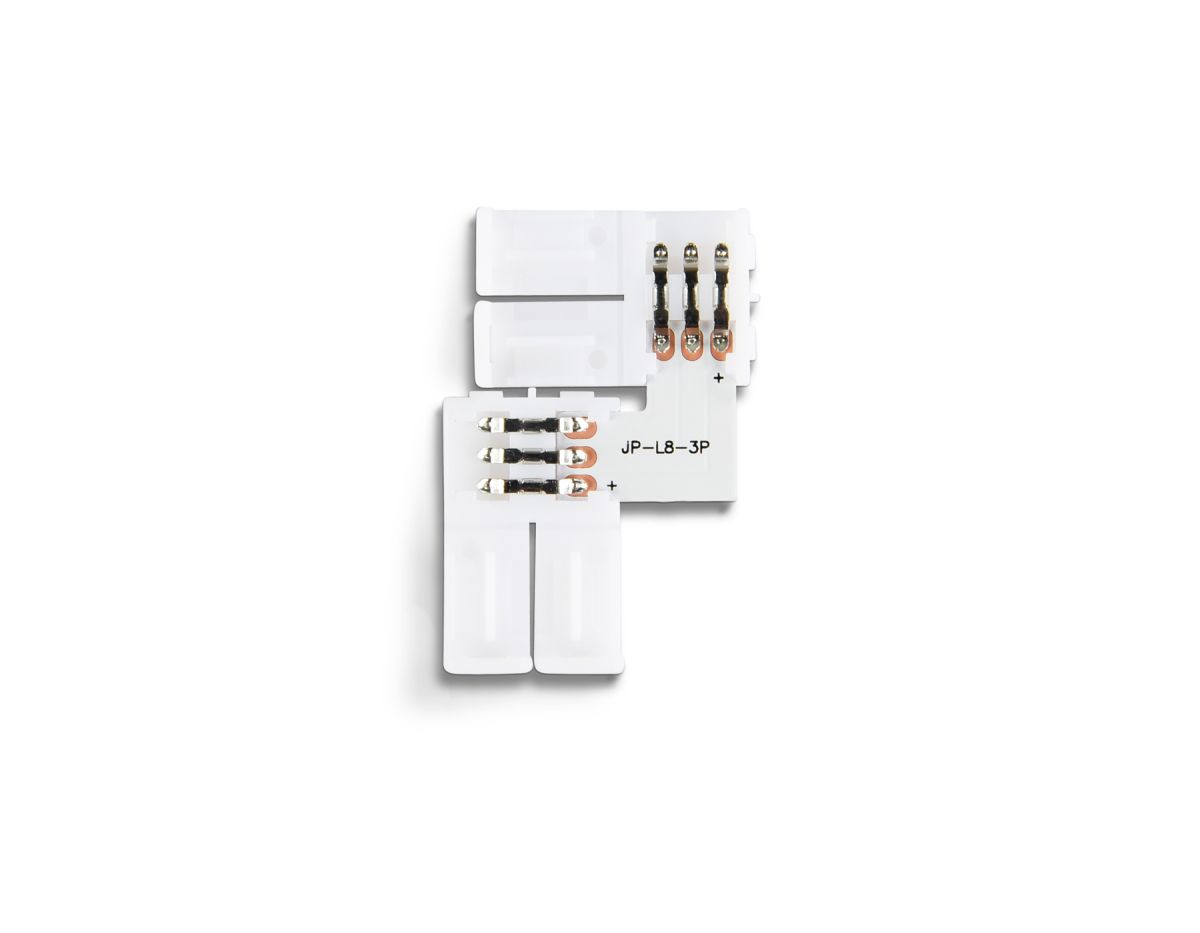 Соединитель угловой L для светодиодной ленты 2835 12/24V (3 конт.) GS6601 (10шт) Ambrella Light Illumination GS6601