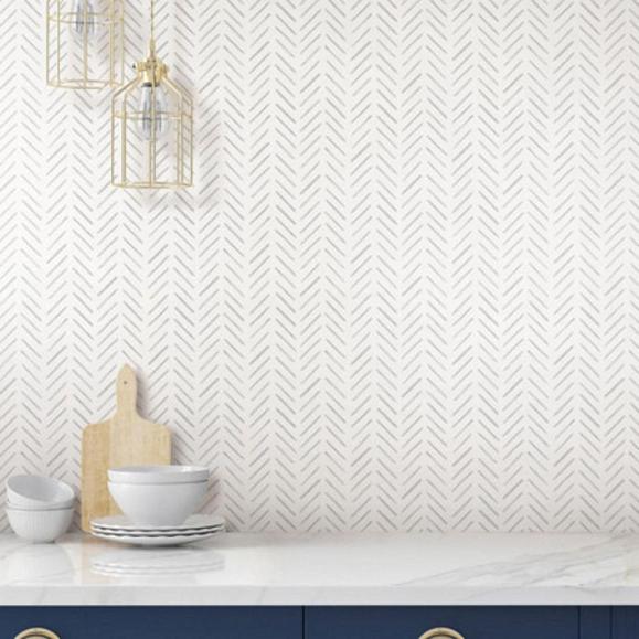 Обои York CV4453 Painted Herringbone Fog