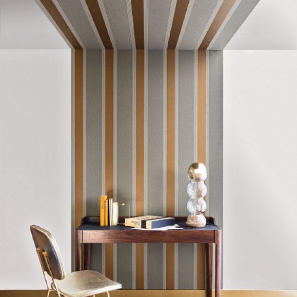 Обои Casamance 75712242 Auteuil Vert argile/doré