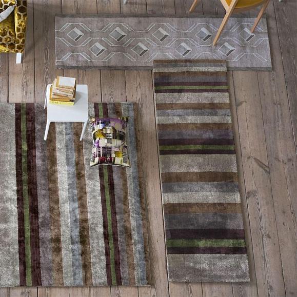Ковровая дорожка Designers Guild RUGDG0560 Tanchoi Graphite 75 x 250 см
