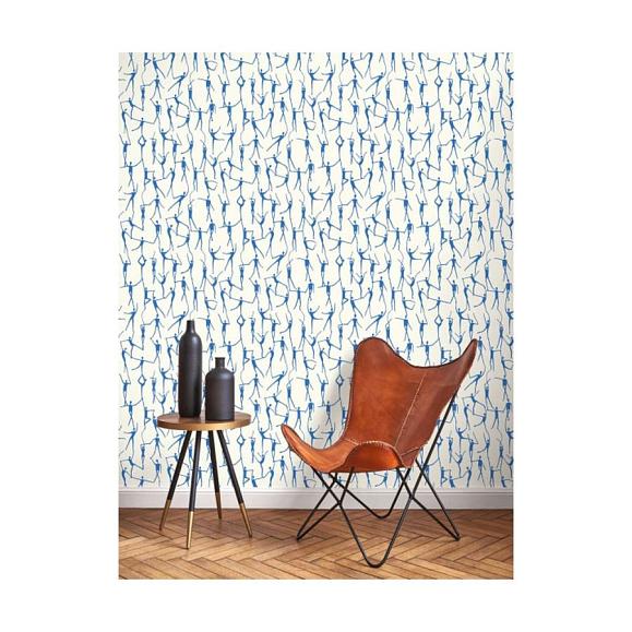 Обои Casadeco 88420707 Alberto Bleu indigo