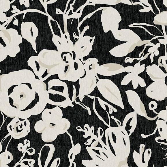 Обои York BL1733 Brushstroke Floral Black