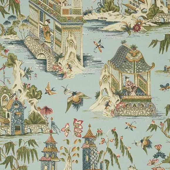Обои Thibaut T13617 Grand Palace Mist