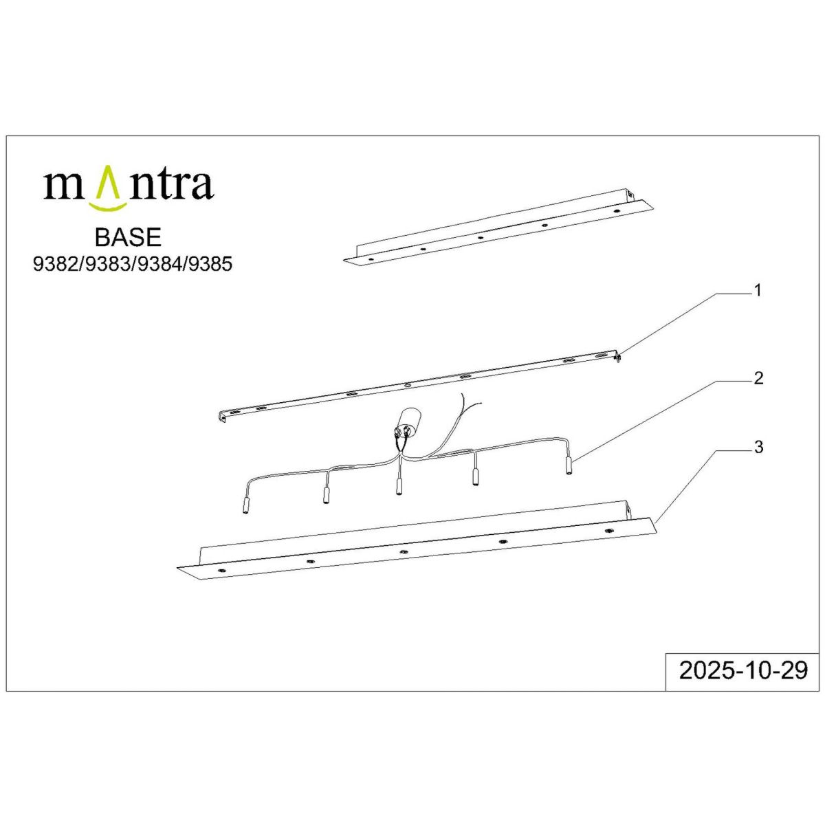 Основание потолочное 5L Mantra Modular Light Florones 9382