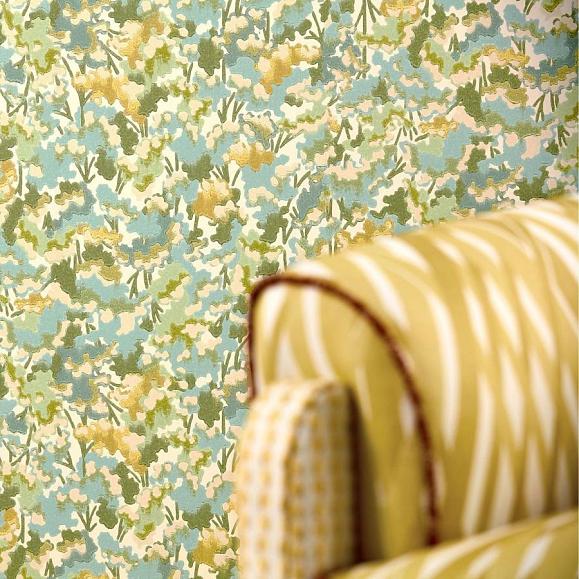 Обои Harlequin 113121 Tree Tops Honey/Clover/Sky