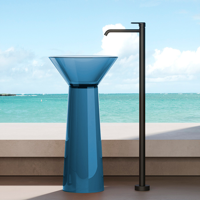 Dea Design Pedestal Basin Раковина напольная d48хh90см, цвет: royal blue