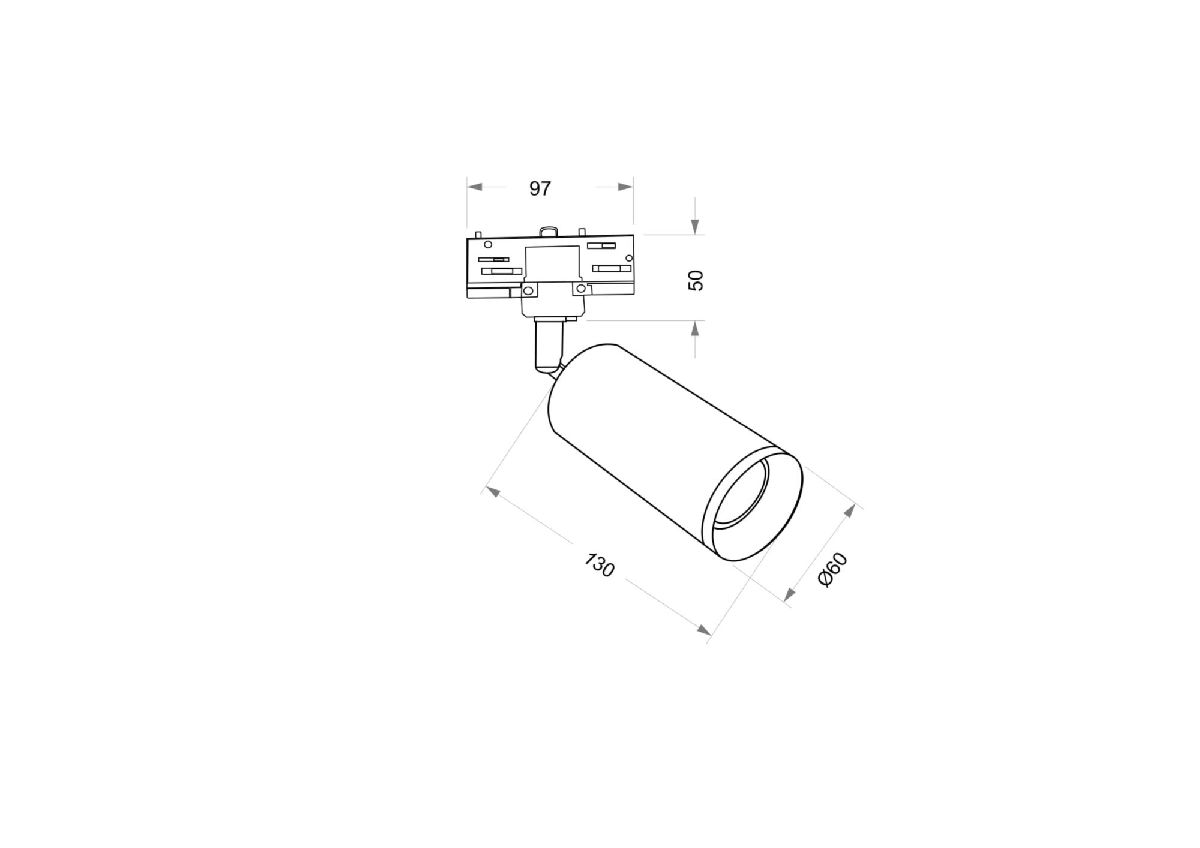 Трековый светильник Maytoni Technical Focus TR028-3-GU10-W