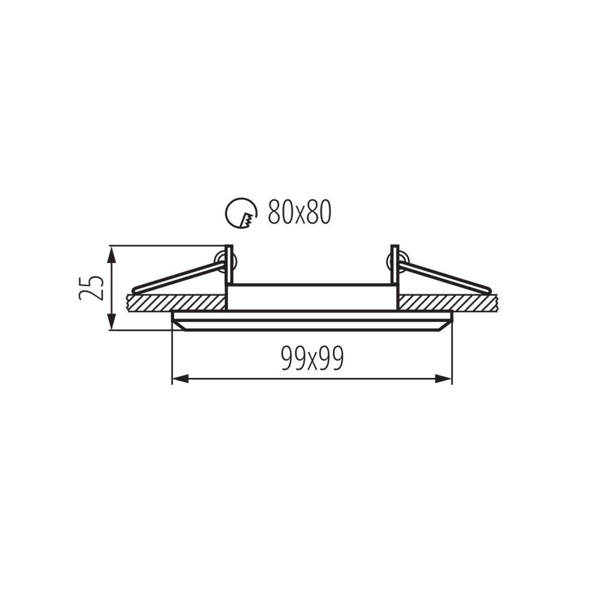 Встраиваемый светильник Kanlux Alren R DTL-B 26757