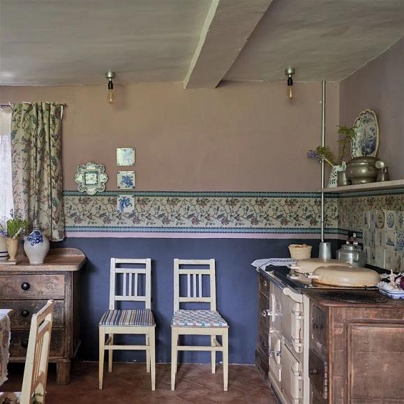 Бордюр John Derian PJD6016/01 Pentimento Wide Border Linen