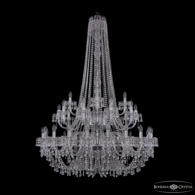 Подвесная люстра Bohemia Ivele Crystal 1410/20+10+5/400/h-160/2d Ni V0300
