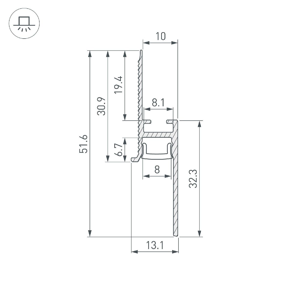 Профиль Arlight PLINTUS-FANTOM-H20-2000 BLACK 043618