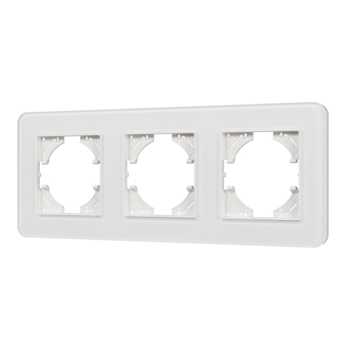 Рамка на 3 поста стеклянная Arlight FRM-OMALI-SFGS-3-WH 049712