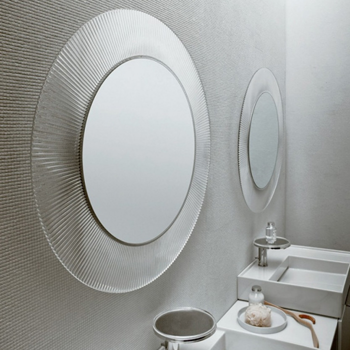 Laufen Kartell Зеркало круглое d=78см, настенное, со скрытой подсветкой LED , цвет: прозрачный кристал