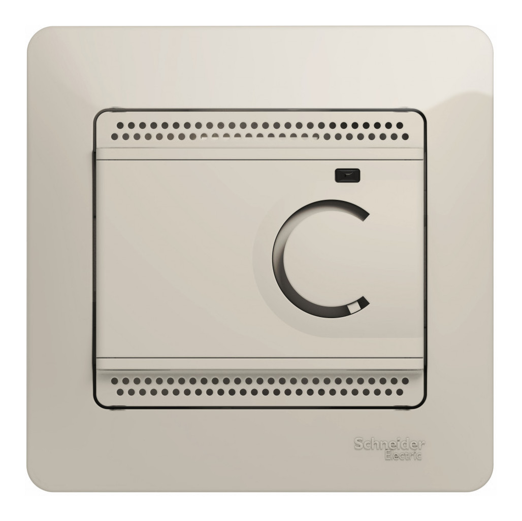 Регулятор теплого пола с датчиком (в сборе) Systeme Electric Glossa Молочный GSL000938