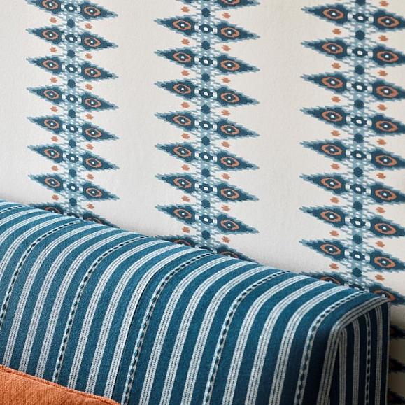 Обои Jane Churchill J189W-02 Priya Stripe Blue