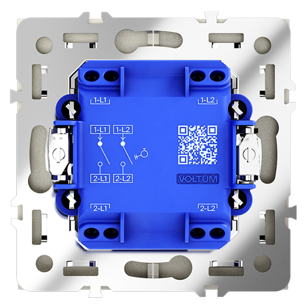 Выключатель с самовозвратом двухклавишный Voltum S70 VLS020604 (шелк)